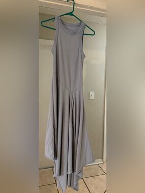 AERIE Asymmetrical Flowy Maxi Dress in Light Blue